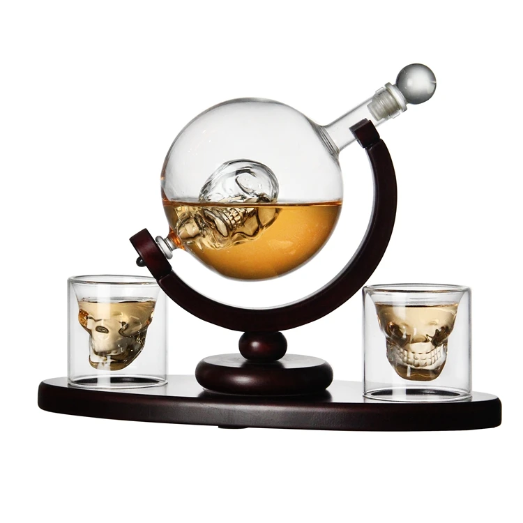 Calamiteit Onnauwkeurig bijgeloof 2 Skull Shot Glasses Liquor Dispenser For Liquor Bourbon Vodka Skull Whiskey  Decanter Set With Wooden Base - Buy Skull Decanter,Whiskey Bar Set,Whiskey  Decanter Set Product on Alibaba.com