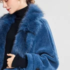 Fur Coat Factory Direct Sales Winter Casual Fox Fur Jacket Shearling Wool Coat For Ladies