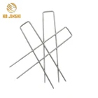 Nail U Square Head Sliver Color 1" Steel Grass Nail Garden U Type Staple