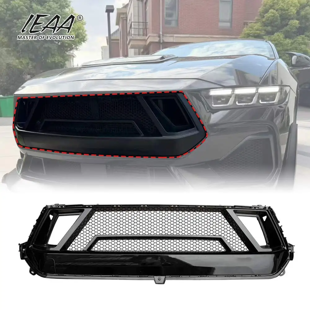 product car accessories grille 2024 hgshelby parts for ford mustang gt upgrade to hgshelby style body kit glossy black grill-3