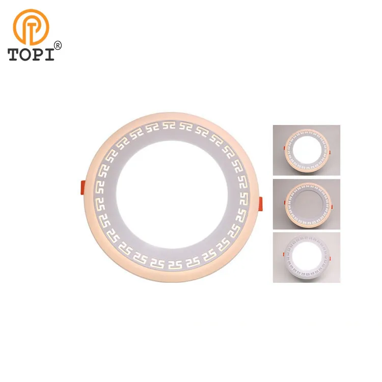 Factory low cost Led panel light Indoor lighting Adjustable Led downlight embedded two-color circular ceiling light