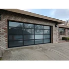 China Suppliers Doors Black Automatic Garage Door Glass Garage Door