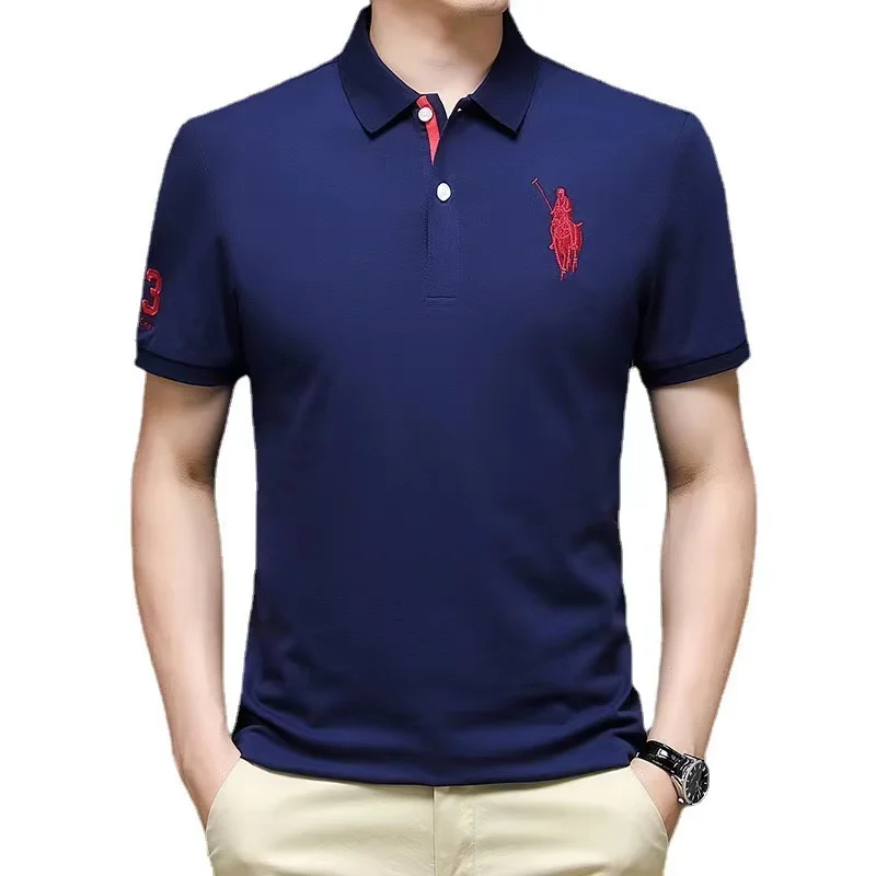 Without Logo Top Quality Uniform Golf Shirts Various Colors And Sizes M-4Xl Neck Short Sleeve Outdoor Sports Men'S Polo Shirt