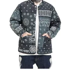 Block Coats 2021 Hip Hop Parka Jackets Men Printing Block Padded Jacket Winter Cotton Thick Coats Outwear