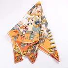 Silk Scarf Custom Low Moq Big Custom Women Digital Printing Satin Silk Scarf Square Scarves Ladies