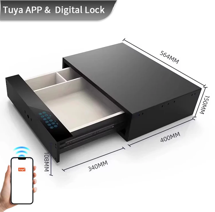 product ceqsafe smart wholesale price steel digital money hidden wall wardrobe drawer safe box-4