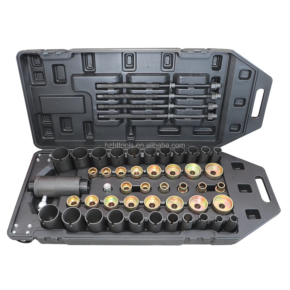 50pcs Pneumatic Bushing Removal Tool 18T HCB Hydraulic Sleeve Disassembly Auto Tool Set for Mercedes Benz BMW Audi Rubber Sleeve supplier