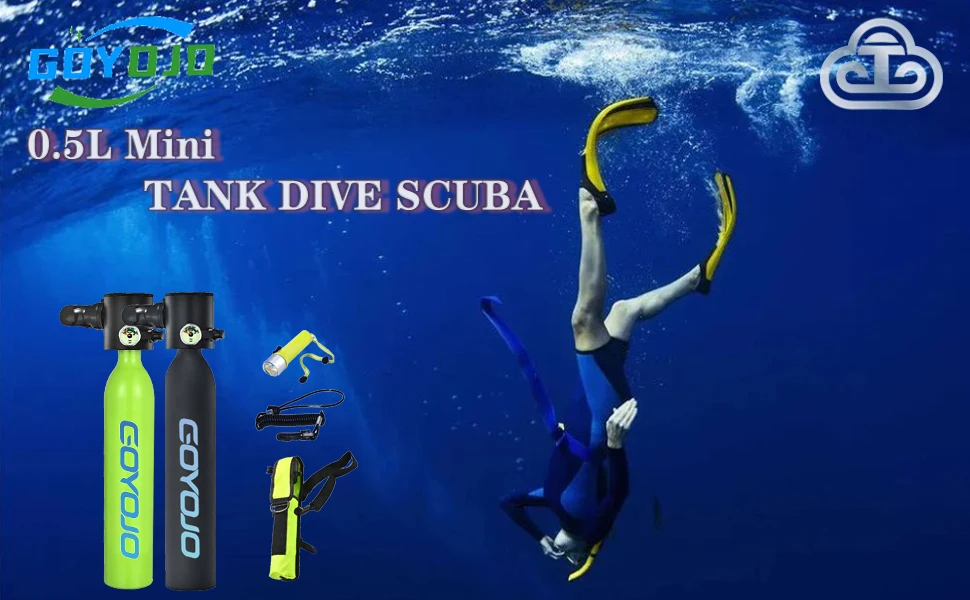  Mini Scuba Tank 0.5L Portable Scuba Diving Tank Support 6-12 Minutes Underwater Breathe