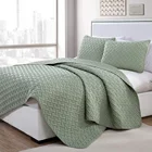 Modern 3 Piece Set Comfortable Modern Geometric Design Ultra Soft Quilt Bedding Collection