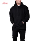 Manufacturer Hoodies Cotton Fleece Black Thick Fabric Men's Casual Pullover Hoodies With Pockets