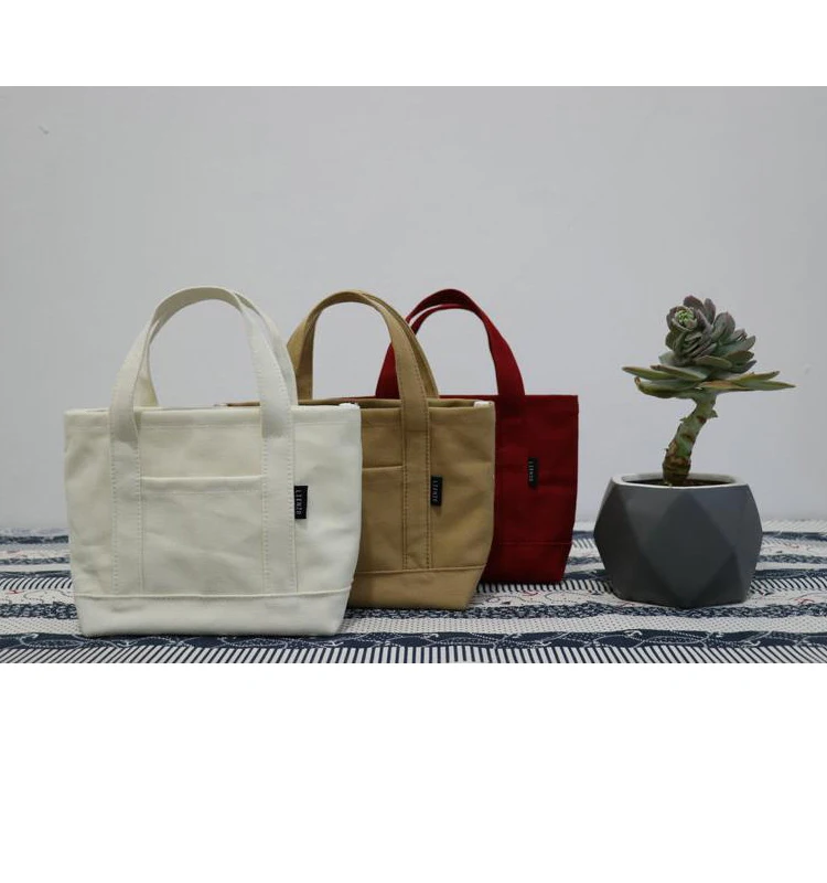 Modern Stylish mini phone bag eco friendly cotton canvas lady's tote handbag