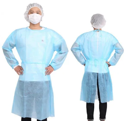 Disposable Coverall With Hood Non-Woven Chemical Protective Clothing Disposable Full Body Protective Suits With Elastic Hood