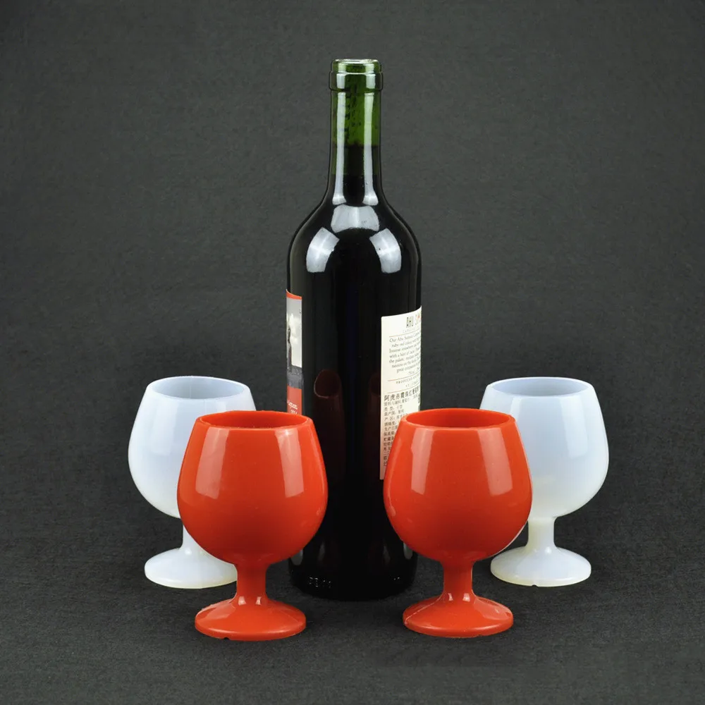 H611 Travel Creative Durable Food Grade Beer Cups Standing Goblet Outdoor Camping Portable Silicone Wine Cup