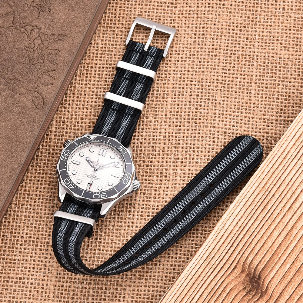 Juelong Watch Strap 20mm 22mm Nylon Watch Strap Braid Ballistic Fabric