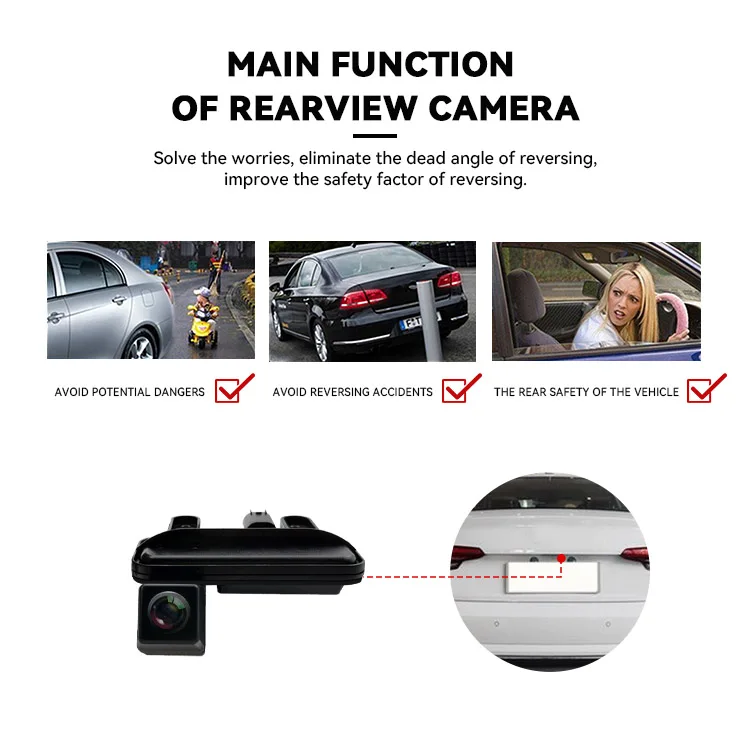 Wemaer OEM Security Waterproof Night Vision Car Camera HD Wide Angle Reverse Camera with Parking Lines for Mercedes Benz manufacture