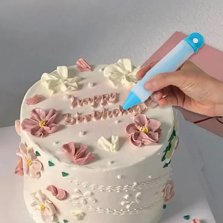 Silicone Dessert Decorating Cake Decorating Pens Kit Cake Decorating Syringe Cylinder For Chocolate Jam Lettering Drawing Cream