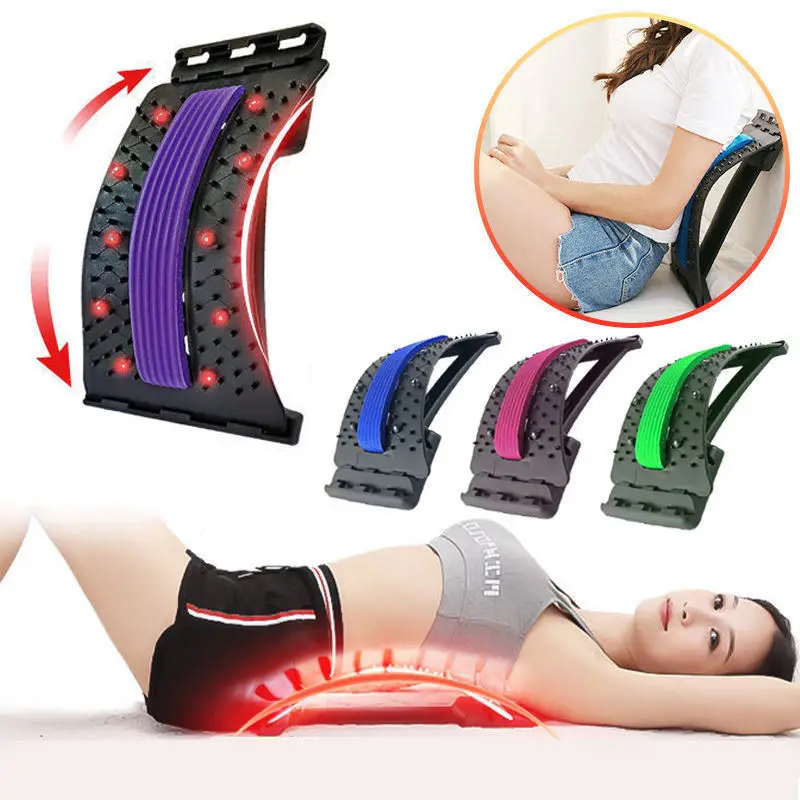 Upgraded Back massage stretcher,  Portable Magnet Back Massage Stretcher Body Stretching Device Lumbar Back Stretcher