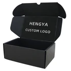 Black Custom Biodegradable Recyclable Black Paper Packaging Corrugated Carton For Apparel Nail