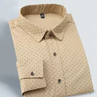 Dot Shirt Printed Shirt Men Men's Dot Print Long Sleeve Business Casual Shirt