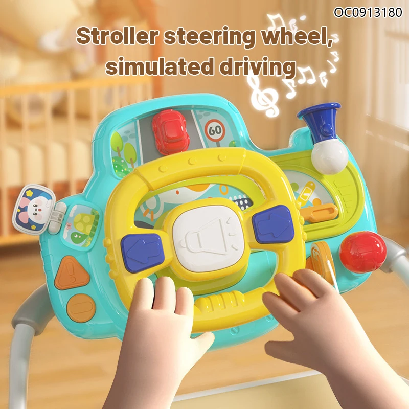 Electric steering wheel toys for baby product educational toys with music and light