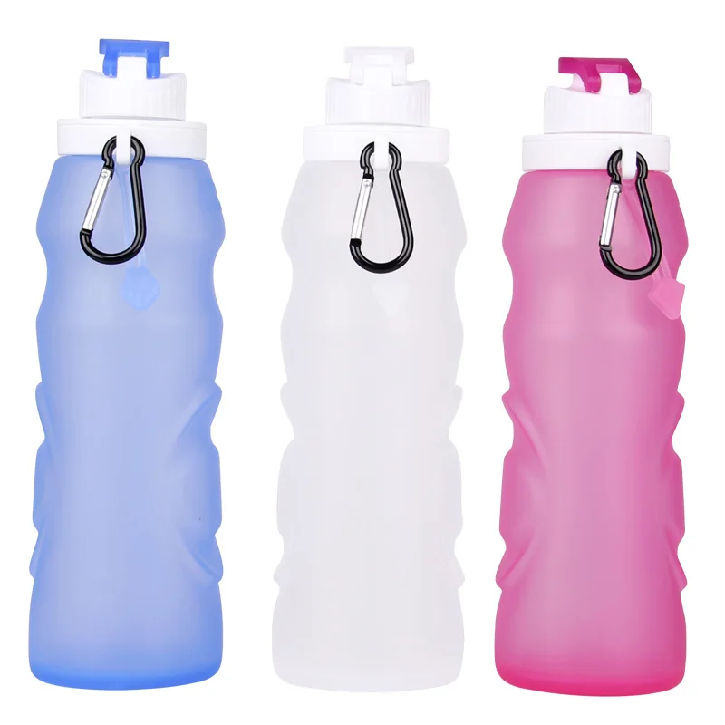 Portable Leak Proof Silicone Foldable Sports Collapsible Water Bottle For Journey Outdoor