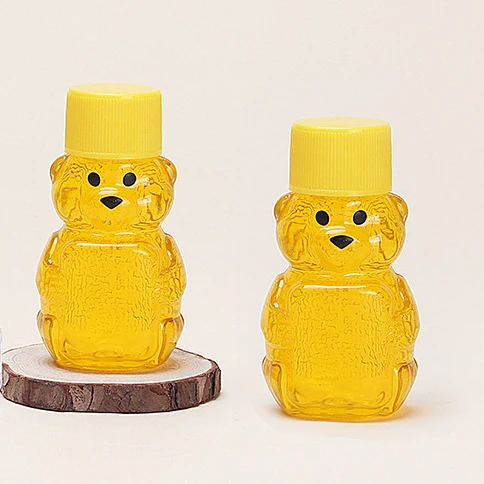 product 60ml cartoon bear bottle pet transparent mini sample   exquisite honey bottle plastic pet bottle  with screw lid-25