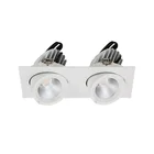Color Light Latest Creative Color Change Dimming 2*3W-2*35W Square Double-head Led Recessed Spot Light
