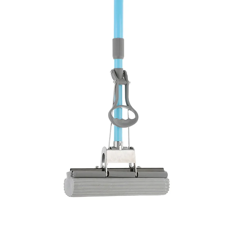 Sponge Mop Home for Floor Cleaning Squeeze with Telescopic Long Handle Squeegee and Extendable Twist Mop
