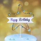 Star Dream Creative Cake Decoration Card Color Lights 5 Pointed Star Happy Birthday Card