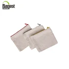High Quality Canvas Bags High Quality Eco Friendly Customized Zipper Makeup Canvas Pouch Gift Bags For Coin