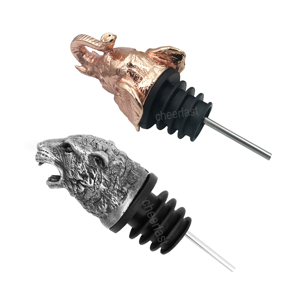 Stainless Steel Animal Wine Aerator Liquor Pourer elephant Perfect Design Silver 【テレビで話題】