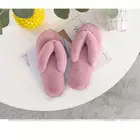 Women Fur Winter Women Home Faux Fur Warm Slip On Flats Female Slippers