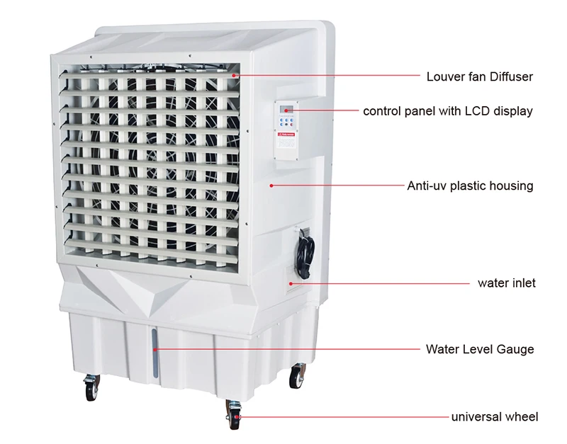 Evaporative Air Cooler, 18000cmh, Portable - detail 2