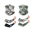 Wholesale Anti Uv Protection Basketball Football Golf Custom Logo Camo Neck Gaiter Bandana And Compression Sleeves Arm