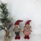 European Doll OEM ODM Service Handmade European Winter Christmas Home Decoration Unique Plush Knitted Doll Gift