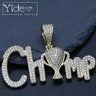 Jewelry Gemstone New Jewelry Hip Hop Iced Out Gemstone Letter Pendant Customized Initial Pendant