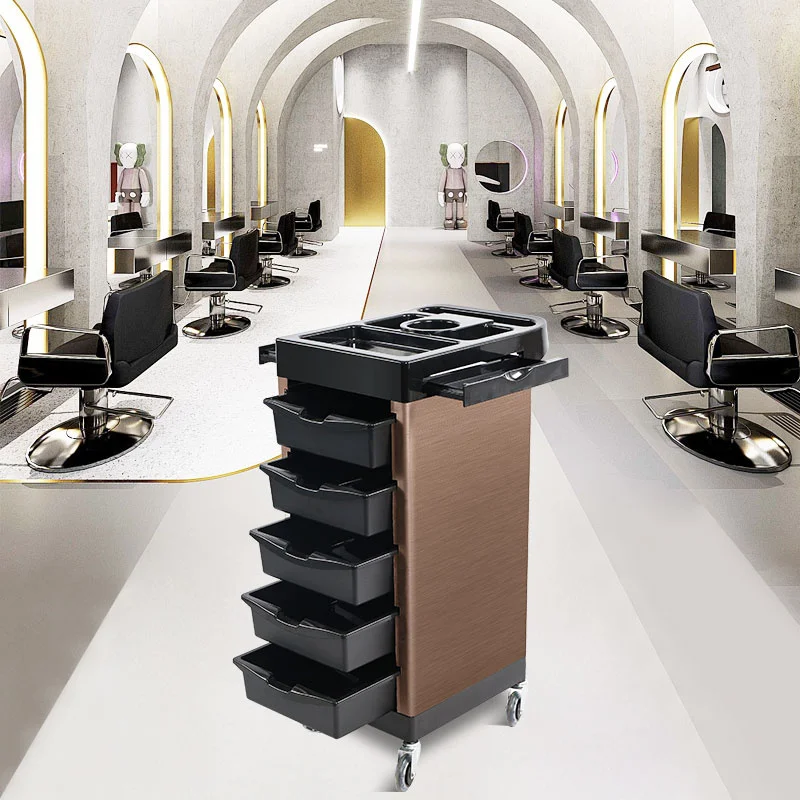 2024 higher cost performance hair salon trolley with PV wheel