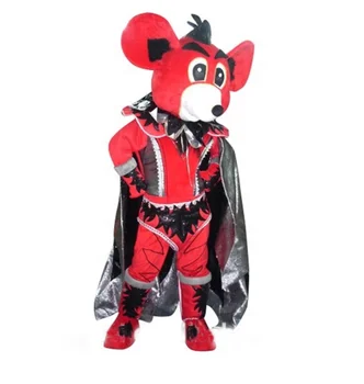 advertising promotion OEM mickey-mouse mascot costume , mouse mascot , Grey Cloak Red Mouse Hero Plush costume mascotte mascota
