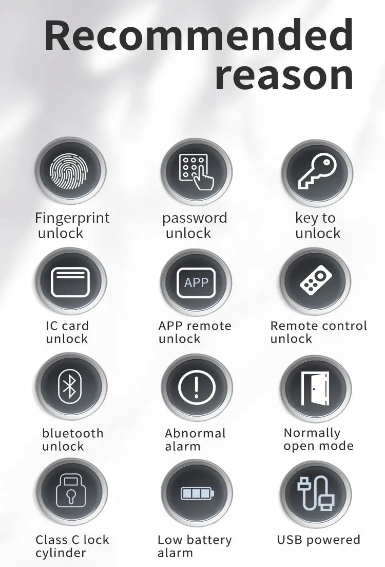 Qleung S819 Aluminium Door Fingerprint WiFi Enabled Tuya TTlock With Password Key Card dla domu 7