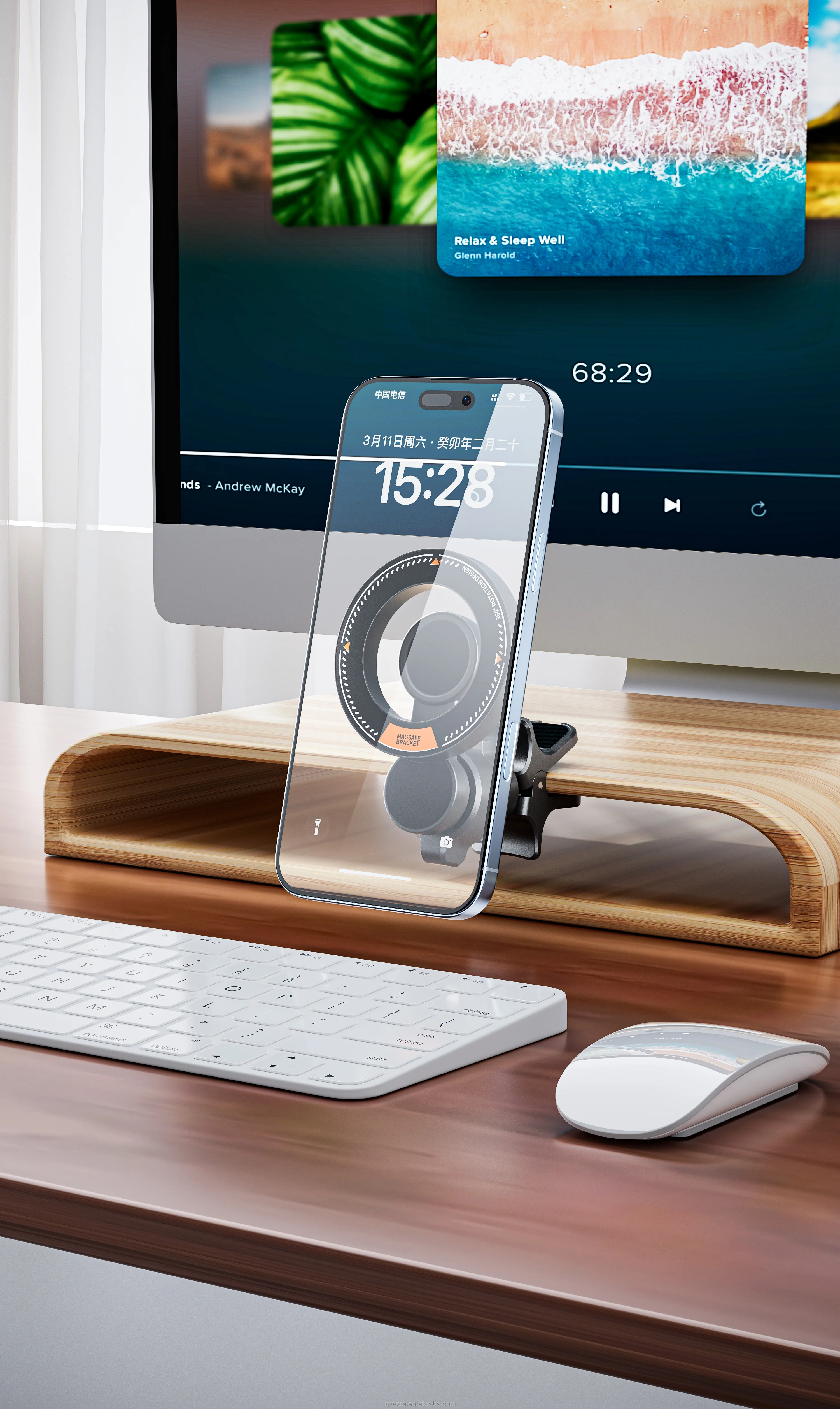 Magnetic Car Phone Holder 360 Degree Rotating Dashboard Windshield Air Vent Mount ABS Neodymium Magnet Universal Fit Sturdy