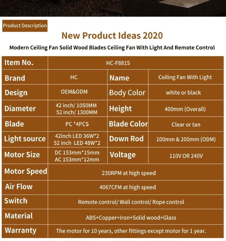 Ceiling Fan, LED, 42-52", 6-Speed, 3-Year - detail 28