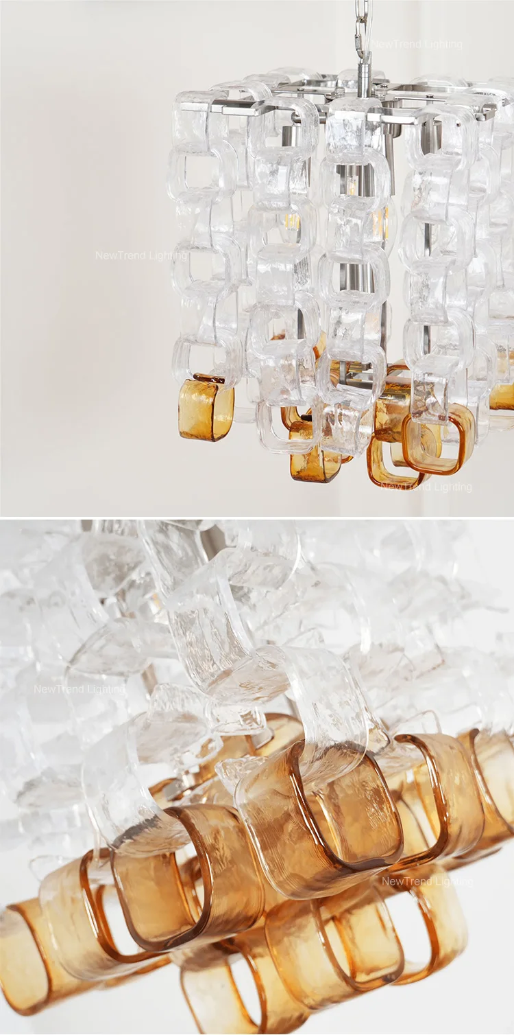 cpl 454 large post modern murano glass lantern chandelier high ceiling oval pendant for hotel lobby-4