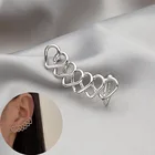 Earrings Clip China Fashion Hollow Love Shaped Earrings Ear Bone Clip Birthday Ladies Metal Earrings