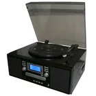 Recorder Gramophone Phonograph Retro Wooden Turntable CD Recorder Player AM/FM Radio Cassette For Sale