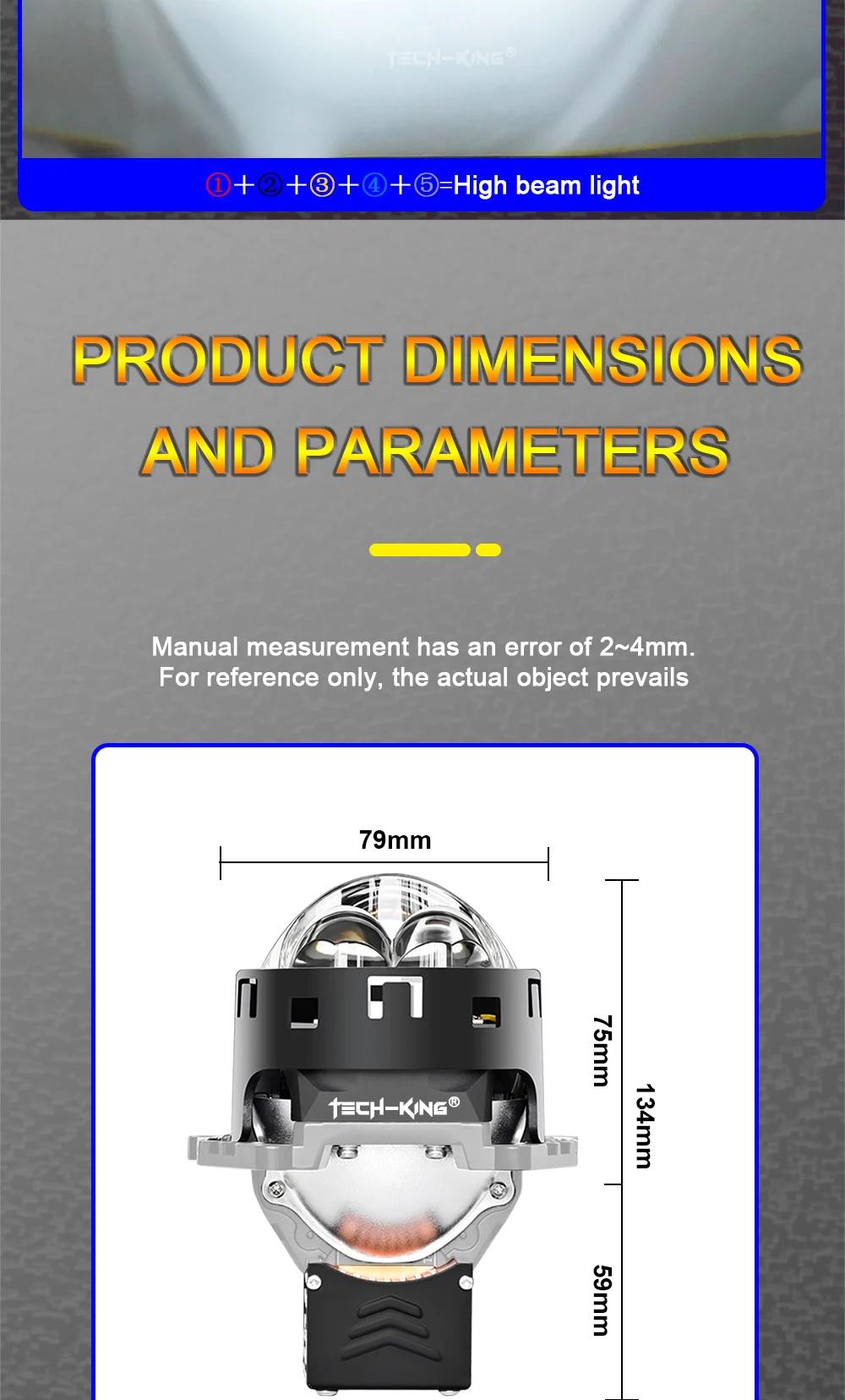 New 80W Universal 3.0 inch Bi LED Dual Laser LED Headlight for Car LED Projector LED Lamp Car accessories for auto headlight