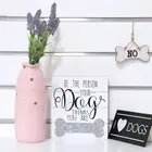Hanging Ornaments Metal New Arrival Dog Word Saying Hanging Ornaments Metal Wooden Sign