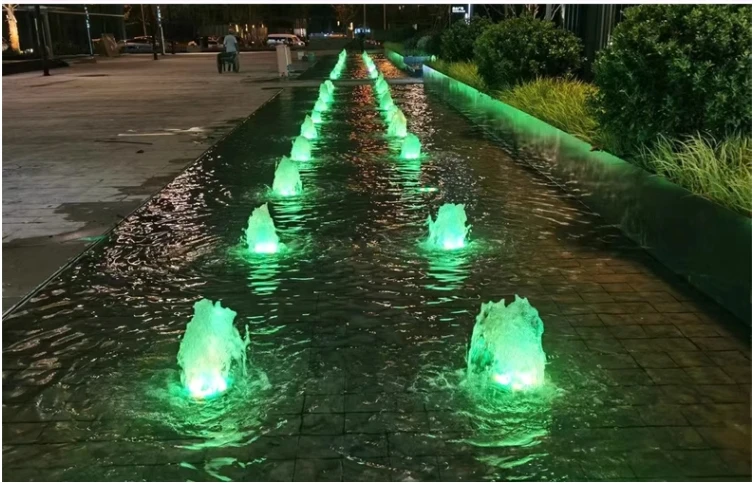 High Quality Modern Outdoor Water Fountain Jet with Dancing Bubble Geyser Nozzles Stainless and Stone Material for Garden Use factory