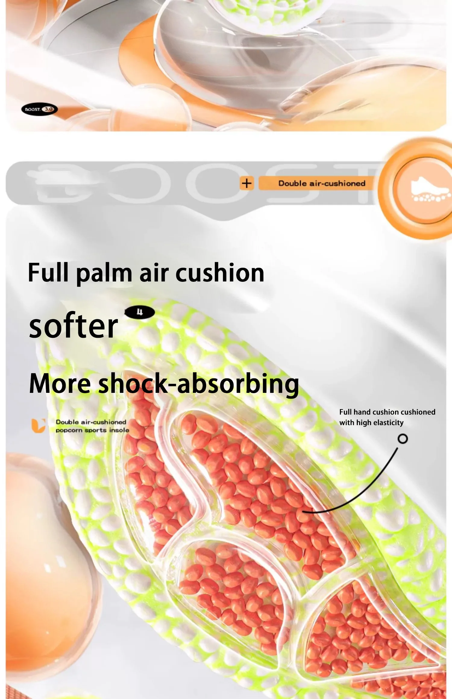 Custom Full Palm Air Cushion Sports Insoles Wholesale Custom Full Palm Air Cushion Sports Insoles Wholesale