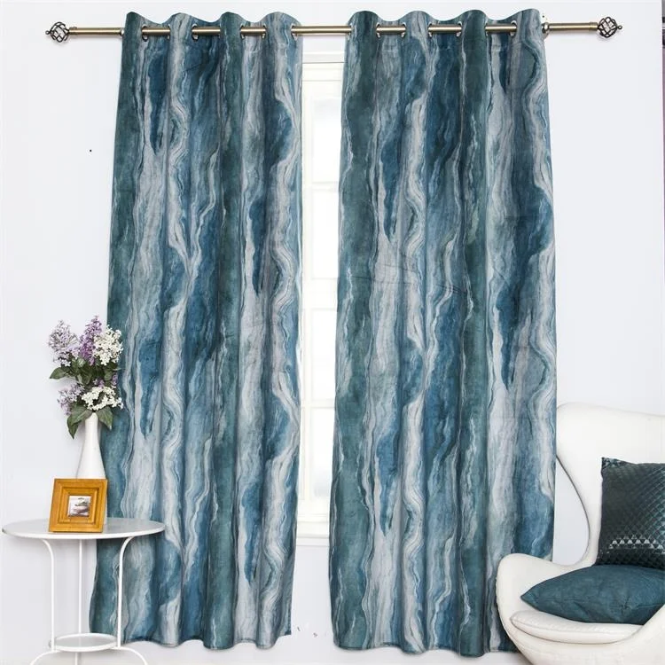 Print curtain luxury curtains for the living room and bedroom cool and refreshing feeling