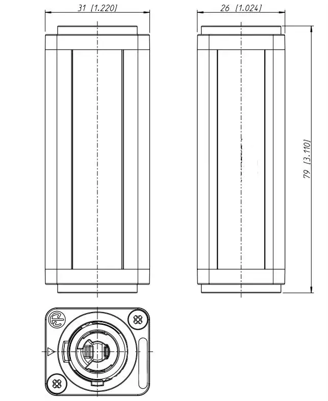 Customized China Indoor Locking 3 Pole Male Powercon Connector for Cable Wire